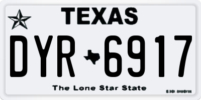 TX license plate DYR6917