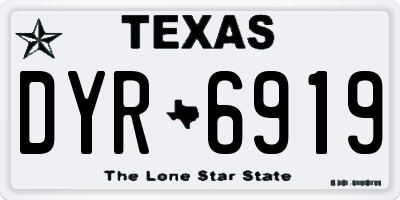 TX license plate DYR6919