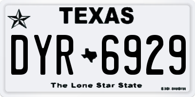 TX license plate DYR6929