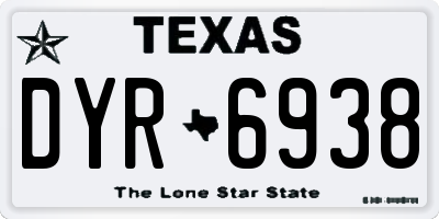 TX license plate DYR6938