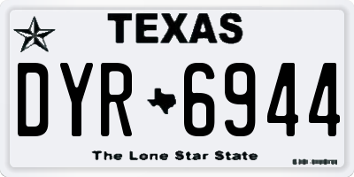 TX license plate DYR6944