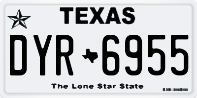 TX license plate DYR6955