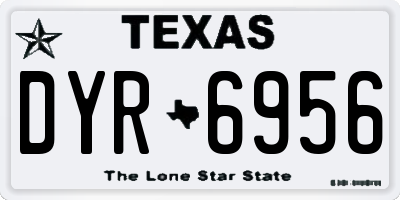 TX license plate DYR6956