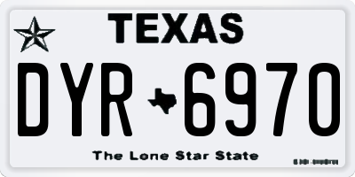 TX license plate DYR6970