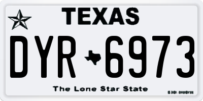 TX license plate DYR6973
