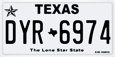 TX license plate DYR6974