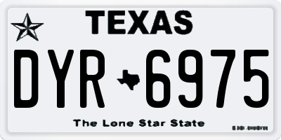 TX license plate DYR6975