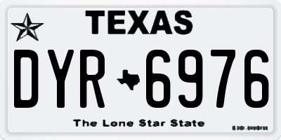 TX license plate DYR6976