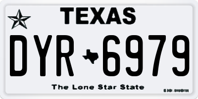 TX license plate DYR6979