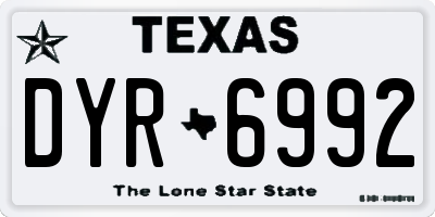 TX license plate DYR6992