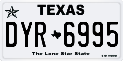 TX license plate DYR6995