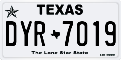 TX license plate DYR7019