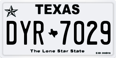 TX license plate DYR7029