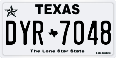 TX license plate DYR7048