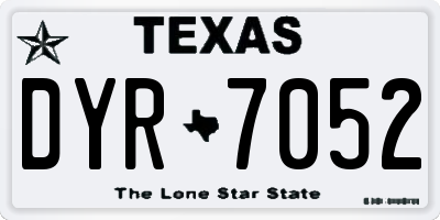 TX license plate DYR7052