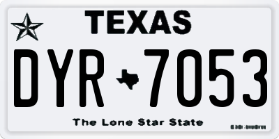 TX license plate DYR7053