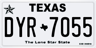 TX license plate DYR7055
