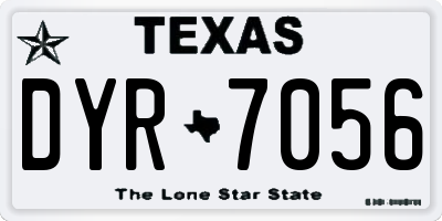 TX license plate DYR7056