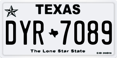 TX license plate DYR7089