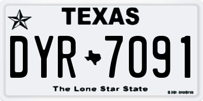 TX license plate DYR7091