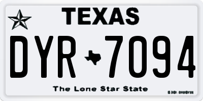 TX license plate DYR7094