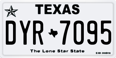 TX license plate DYR7095