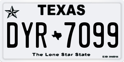TX license plate DYR7099