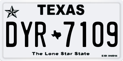 TX license plate DYR7109