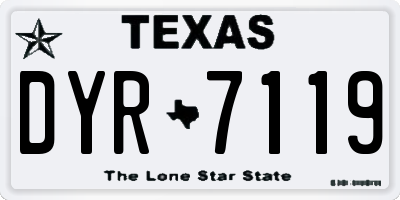TX license plate DYR7119