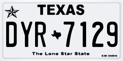 TX license plate DYR7129