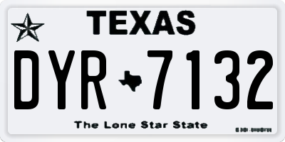 TX license plate DYR7132