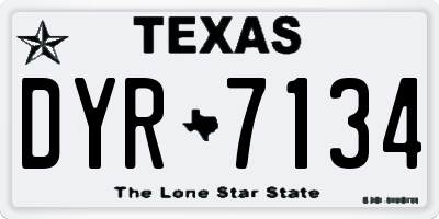 TX license plate DYR7134
