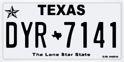 TX license plate DYR7141