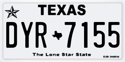 TX license plate DYR7155