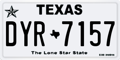 TX license plate DYR7157
