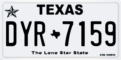 TX license plate DYR7159
