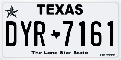 TX license plate DYR7161