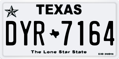 TX license plate DYR7164