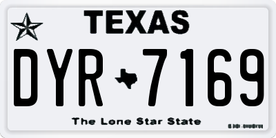TX license plate DYR7169