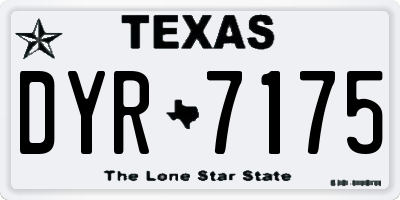 TX license plate DYR7175