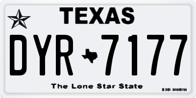 TX license plate DYR7177