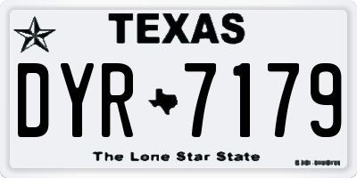 TX license plate DYR7179