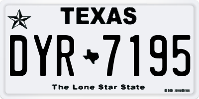 TX license plate DYR7195