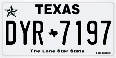 TX license plate DYR7197