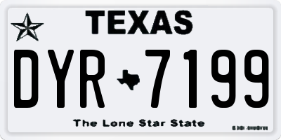 TX license plate DYR7199