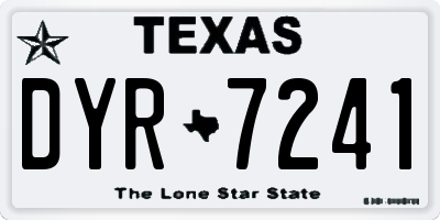 TX license plate DYR7241