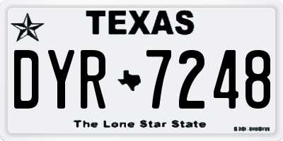 TX license plate DYR7248