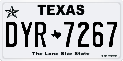 TX license plate DYR7267