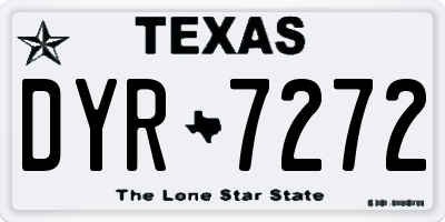 TX license plate DYR7272