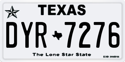 TX license plate DYR7276